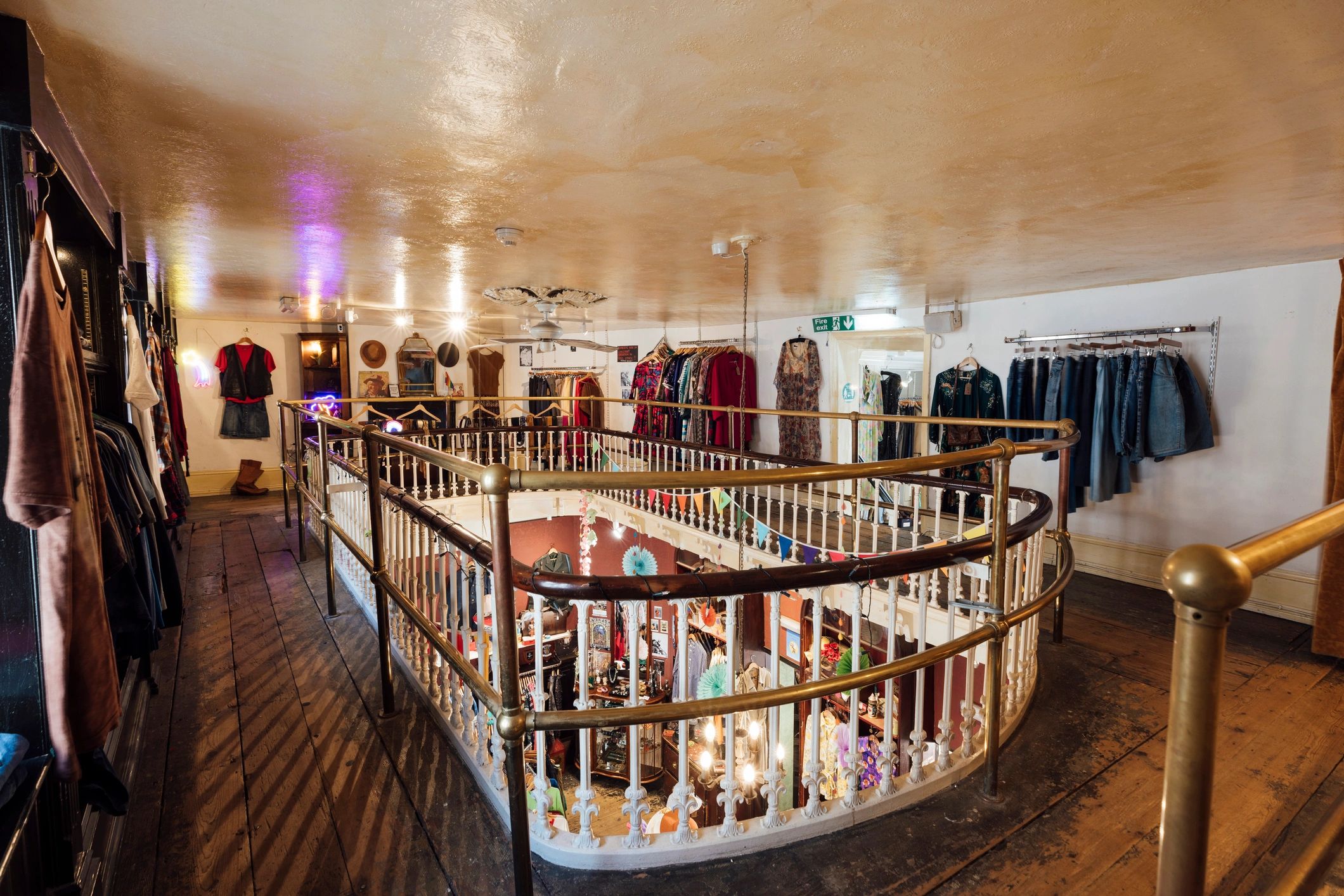 Boutique interior with merchandise on display
