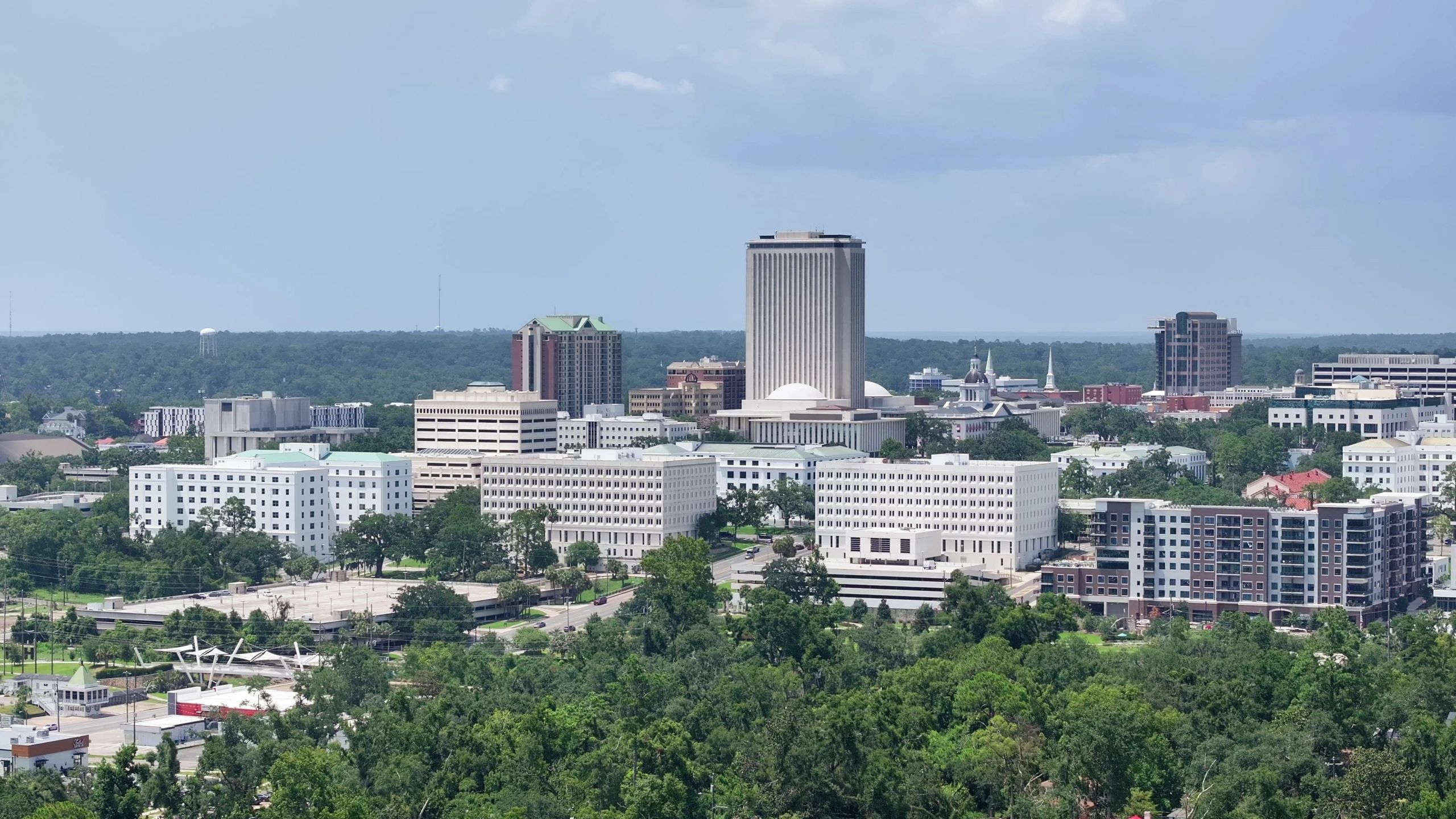 Wide Tallahassee skyline with the State Capitol tower