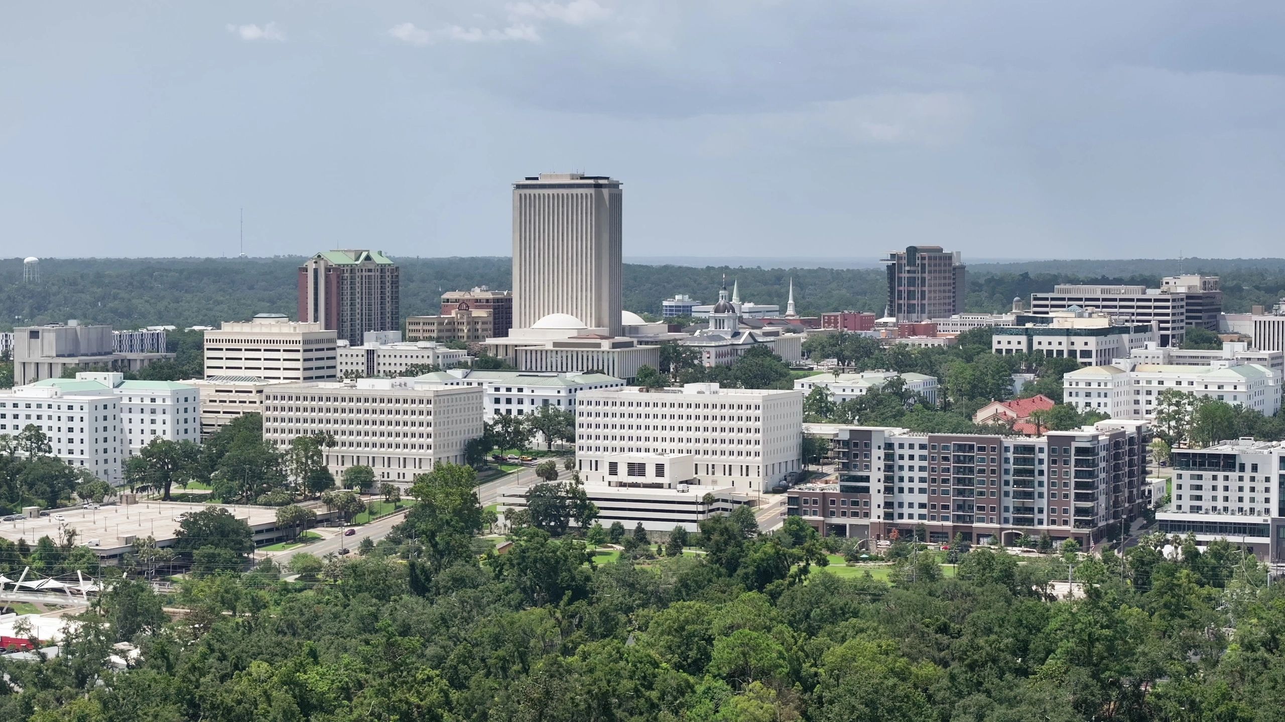 Tallahassee Downtown with State Capitol Tower and Government Buildings, Florida